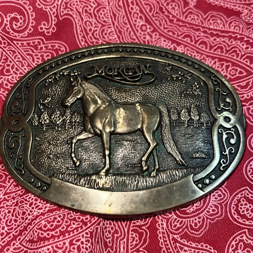 Vintage belt buckles. Tony Lama, Quail, Morgan horse, hunting, Austin Nichols - Picture 4 of 9
